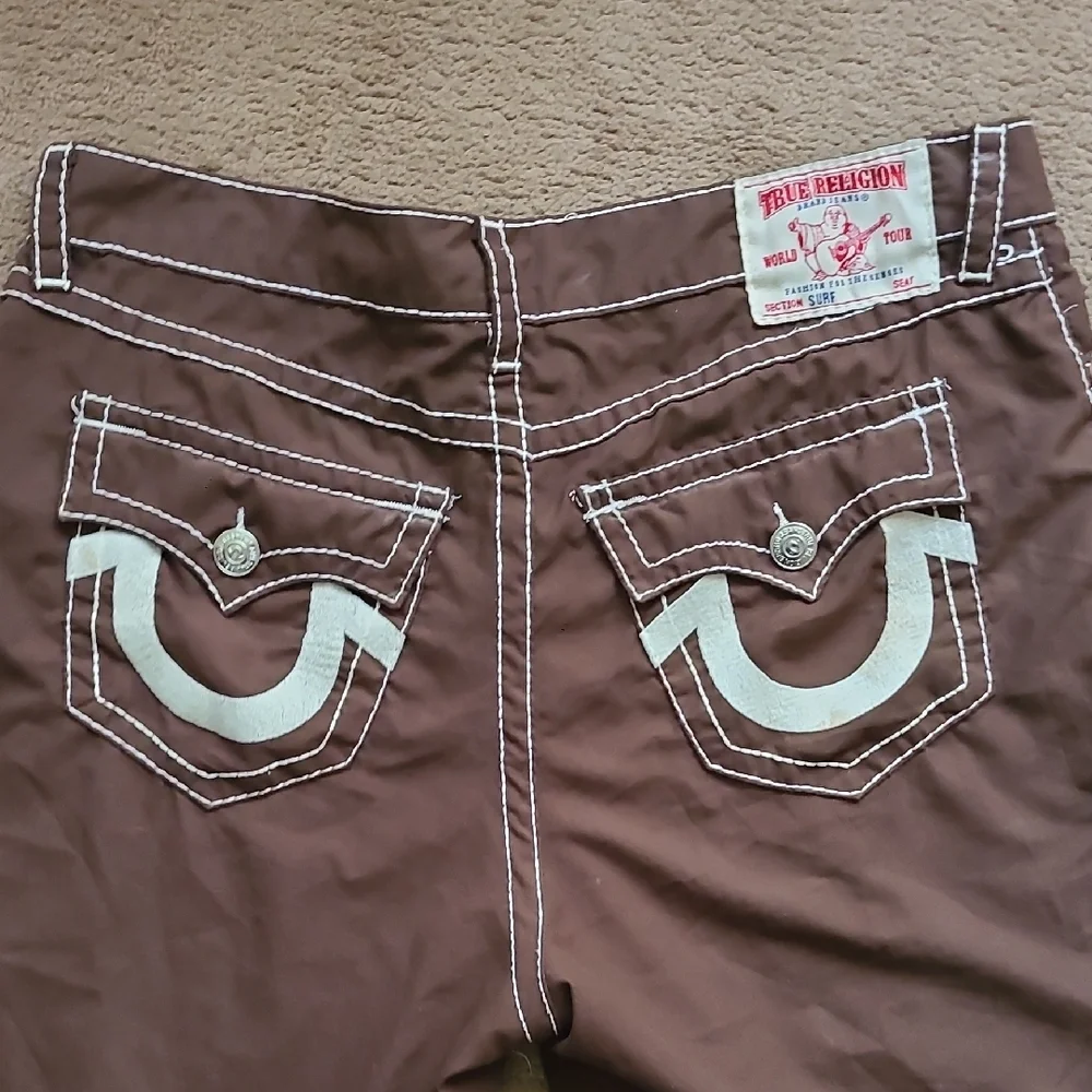 True Religion Brown Flat Front Shorts - Picture 14 of 14